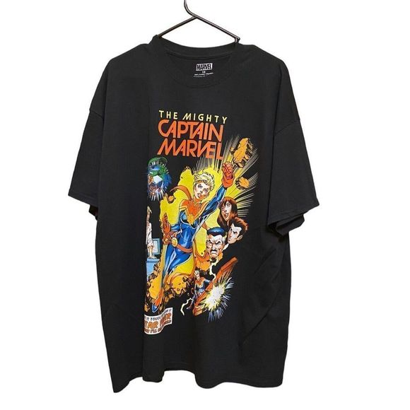 Marvel Other - THE MIGHTY CAPTAIN MARVEL Marvel Comics Black T-Shirt Size 1X